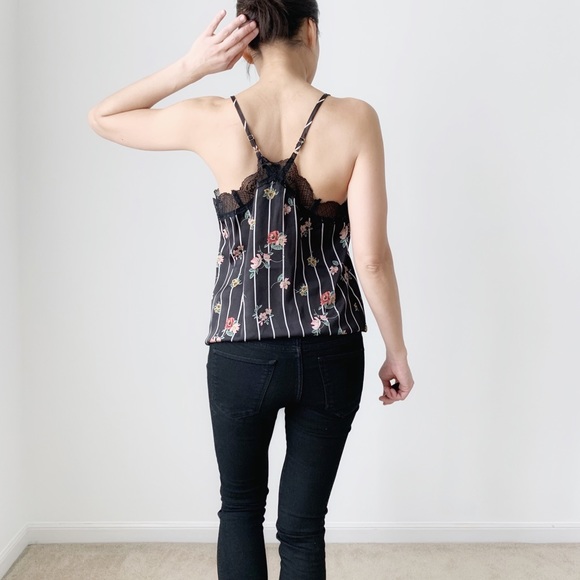 Floral Lace trim Cami TOP - Picture 2 of 4